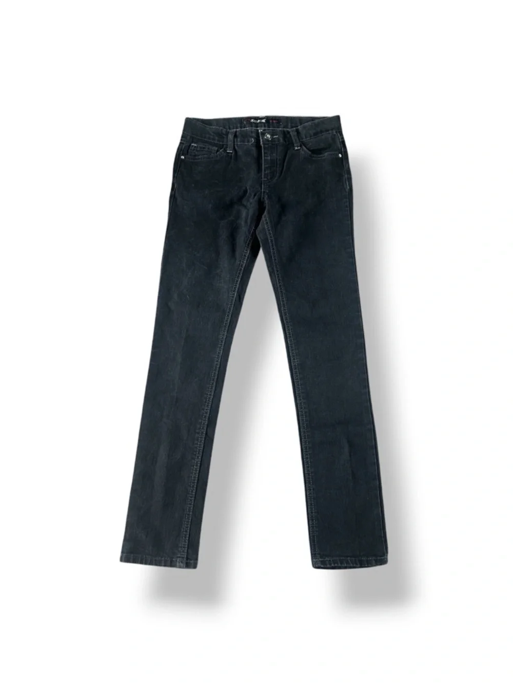 [Jordache] Black Skinny Jeans w Rhinestone Bow Pockets